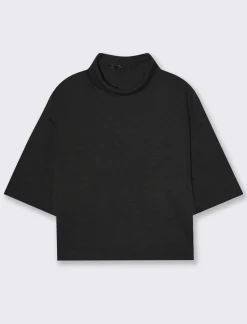 Piazza Italia T-shirt in maglia a collo alto - Nero Online