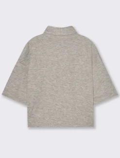 Piazza Italia T-shirt in maglia a collo alto - Tortora melange Cheap