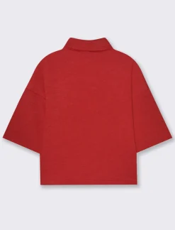 Piazza Italia T-shirt in maglia a collo alto - Rosso Cheap