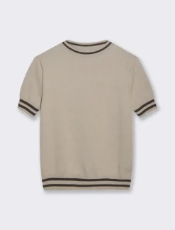 Piazza Italia T-shirt manica corta con giro collo - Beige Outlet