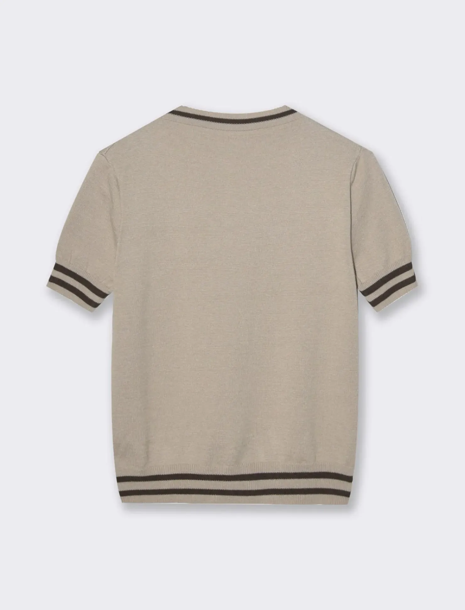 Piazza Italia T-shirt manica corta con giro collo - Beige Outlet