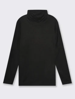 Piazza Italia T-shirt manica lunga a collo alto e arricciatura - Nero Cheap