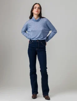 Piazza Italia T-shirt manica lunga a collo alto e arricciatura - Denim Shop