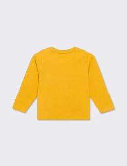 Piazza Italia T-shirt manica lunga con maxi stampa. linea regular per uno stile basic - Ocra Giallo Best Sale