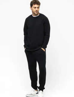 Piazza Italia T-shirt maniche lunghe struttura waffel in puro cotone - Nero Hot