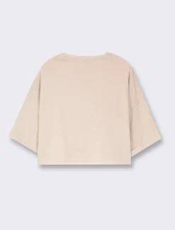 Piazza Italia T-shirt mezz manica girocollo vestibilità crop e spalla scesa con stampa - var 1 Sale