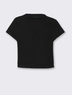 Piazza Italia T-shirt mezza manica con mezzo collo - Nero Discount