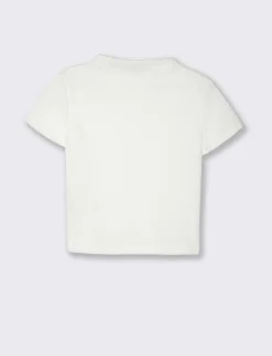 Piazza Italia T-shirt mezza manica con mezzo collo - Bianco latte Sale