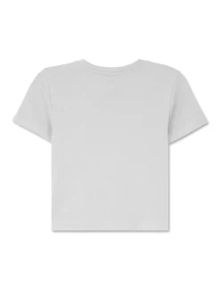 Piazza Italia T-shirt mezza manica girocollo con lavorazione a coste - Bianco Cheap