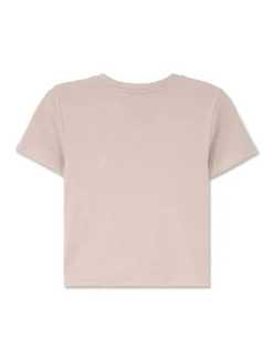 Piazza Italia T-shirt mezza manica girocollo con lavorazione a coste - perla Bianco Store