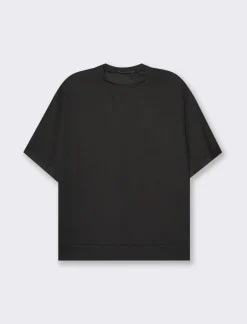 Piazza Italia T-shirt mezza manica girocollo con cintura in rilievo - Nero Store