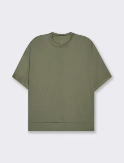 Piazza Italia T-shirt mezza manica girocollo con cintura in rilievo - Ve.milit. Verde Shop