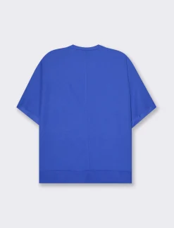 Piazza Italia T-shirt mezza manica girocollo con cintura in rilievo - ette Blu Flash Sale