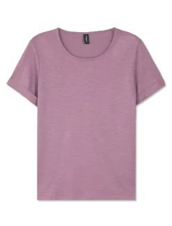 Piazza Italia T-shirt mezza manica in cotone modal effetto slub, vestibilità regular - malva Viola Cheap