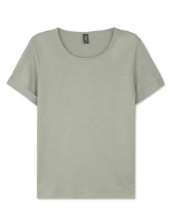 Piazza Italia T-shirt mezza manica in cotone modal effetto slub, vestibilità regular - Verdino Verde Flash Sale