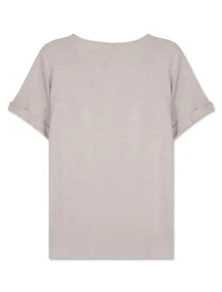 Piazza Italia T-shirt mezza manica in cotone modal effetto slub, vestibilità regular - perla Bianco Cheap