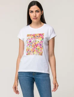 Piazza Italia T-shirt mezza manica in cotone con stampa diversi colori disponibili - var 1 Fashion