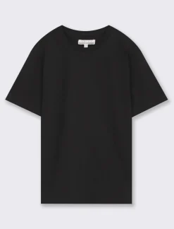 Piazza Italia T-shirt mezza manica in cotone tinta unita, basica da bambino - Nero Flash Sale