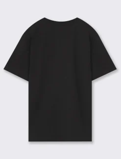 Piazza Italia T-shirt mezza manica in cotone tinta unita, basica da bambino - Nero Flash Sale