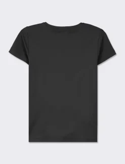 Piazza Italia T-shirt mezza manica in tessuto elastico vestibilità slim - Nero Best Sale