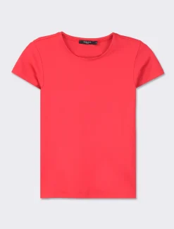 Piazza Italia T-shirt mezza manica in tessuto elastico vestibilità slim - Rosso Best Sale