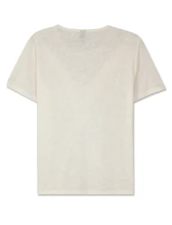 Piazza Italia T-shirt mezza manica vestibilità regular con applicazione macramè su scollo - latte Bianco Discount