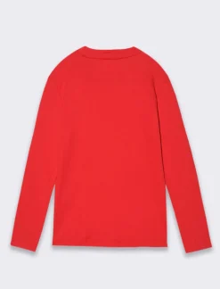 Piazza Italia T-shirt mezzo collo di interlock da bambina - Rosso 0 Discount