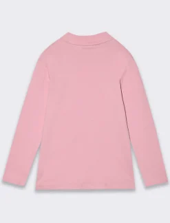 Piazza Italia T-shirt mezzo collo di interlock da bambina - Rosa 0 Cheap