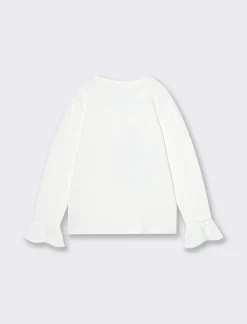 Piazza Italia T-shirt morbida da bambina con stampa - sporco Bianco Store