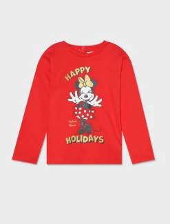 Piazza Italia T-shirt natalizia con con personaggio Disney - Rosso Outlet