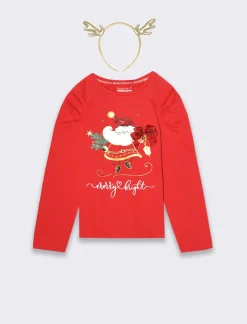 Piazza Italia T-shirt natalizia da bambina - Rosso Shop