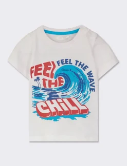 Piazza Italia T-shirt regular fit con stampa - Bianco Store