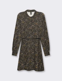 Piazza Italia Vestito chemisier a fantasia manica lunga e gonna a ruota - var 1 Shop