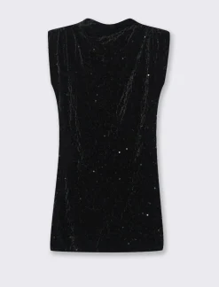 Piazza Italia Vestito con spalline in paillettes - Nero Store