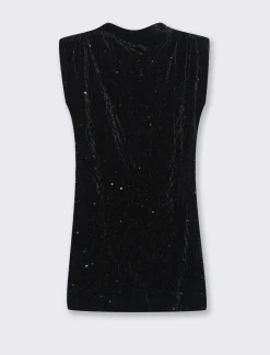 Piazza Italia Vestito con spalline in paillettes - Nero Store