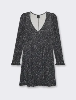 Piazza Italia Vestito corto con maniche a 3/4 a sbuffo e volant sul fondo - var 1 Fashion