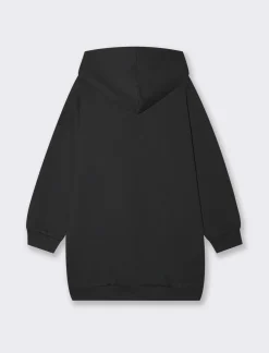 Piazza Italia Vestito in tessuto felpato con cappuccio e lavorazione in paillettes con logo barbie - Nero Sale