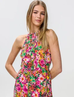 Piazza Italia Vestito lungo fantasia con elastico in vita - var 1 New