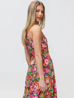 Piazza Italia Vestito lungo fantasia con elastico in vita - var 1 New