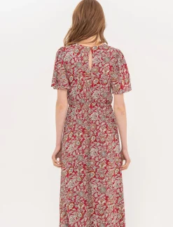 Piazza Italia Vestito lungo in tessuto crepe stampato con scollo tondo - var 1 Hot