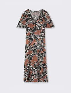 Piazza Italia Vestito lungo in viscosa, vestibilità regular e maniche ampie - var 1 Cheap