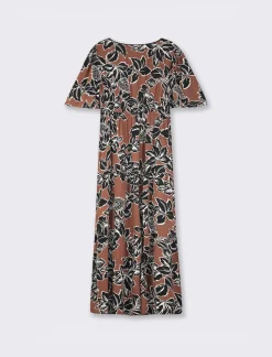 Piazza Italia Vestito lungo in viscosa, vestibilità regular e maniche ampie - var 1 Cheap