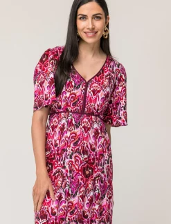 Piazza Italia Vestito lungo in viscosa, vestibilità regular e maniche ampie - var 2 Cheap