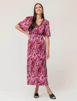 Piazza Italia Vestito lungo in viscosa, vestibilità regular e maniche ampie - var 2 Cheap