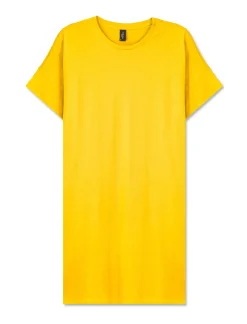 Piazza Italia Vestito midi basico in cotone - Senape Giallo Best Sale