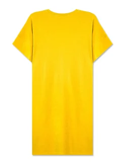 Piazza Italia Vestito midi basico in cotone - Senape Giallo Best Sale