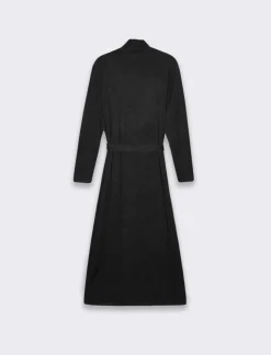 Piazza Italia Vestuto lungo con cintura manica lunga e collo alto - Nero Best