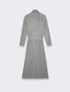 Piazza Italia Vestuto lungo con cintura manica lunga e collo alto - melange Grigio Discount