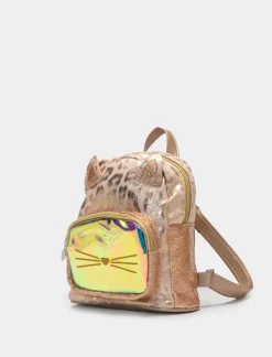 Piazza Italia Zaino da bambina con gattina leopardata - Rosa Fashion