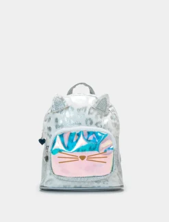 Piazza Italia Zaino da bambina con gattina leopardata - Argento Hot